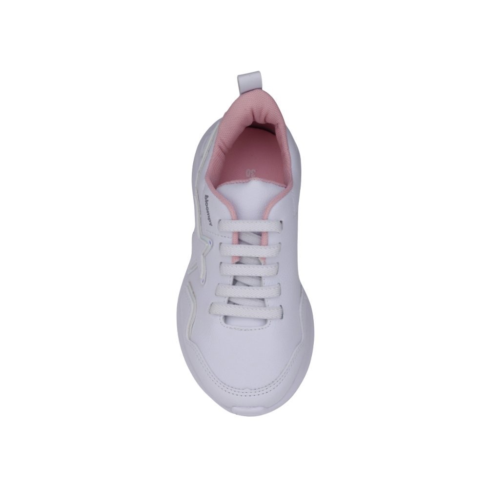 Tênis Infantil Bloompy Casual Branco/Rosa 3