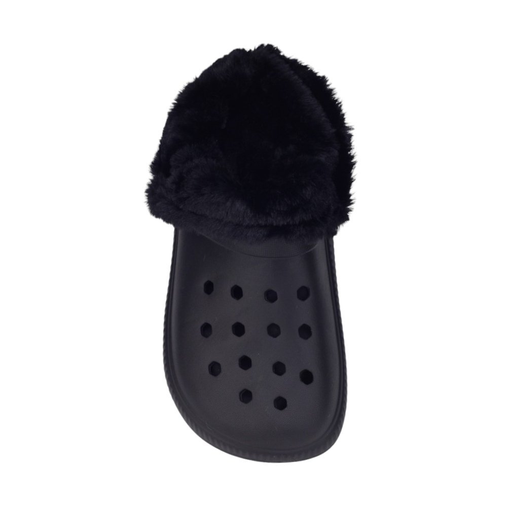 Babuche Moleca Feminino Peluciado Preto 3