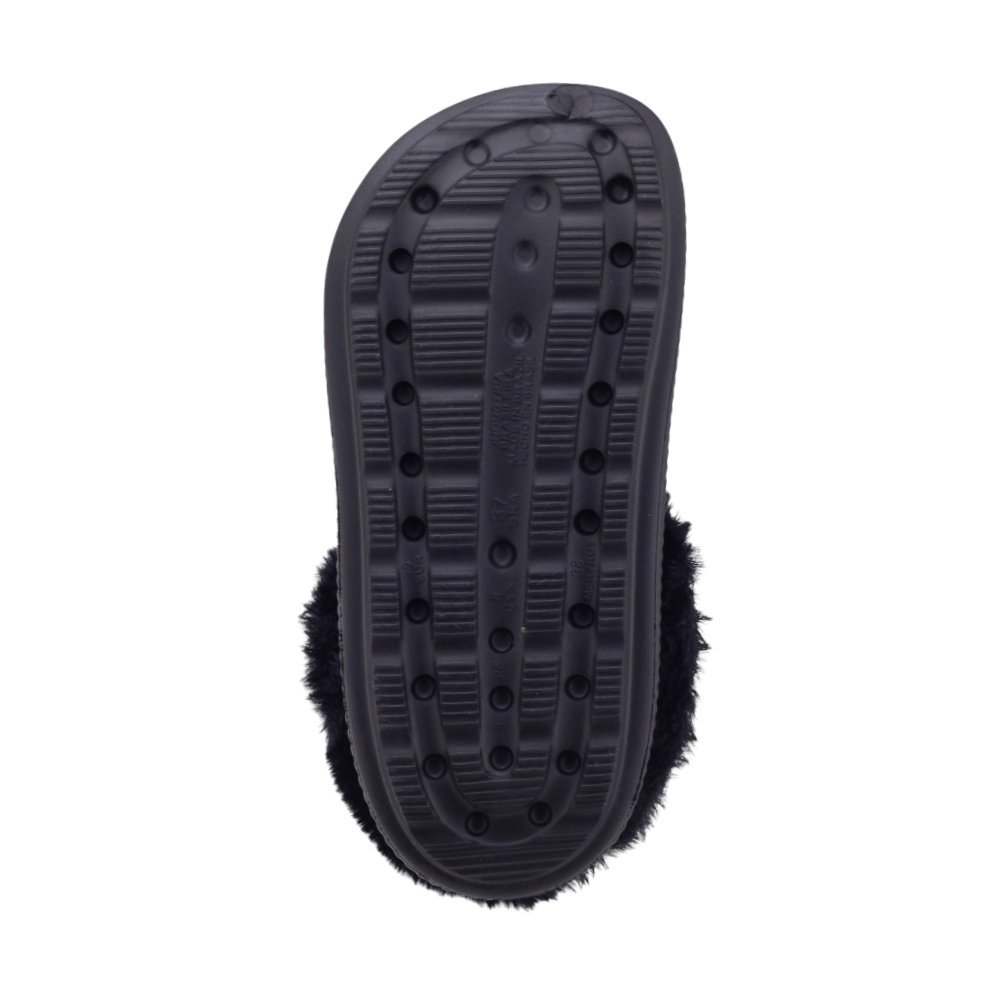 Babuche Moleca Feminino Peluciado Preto 4
