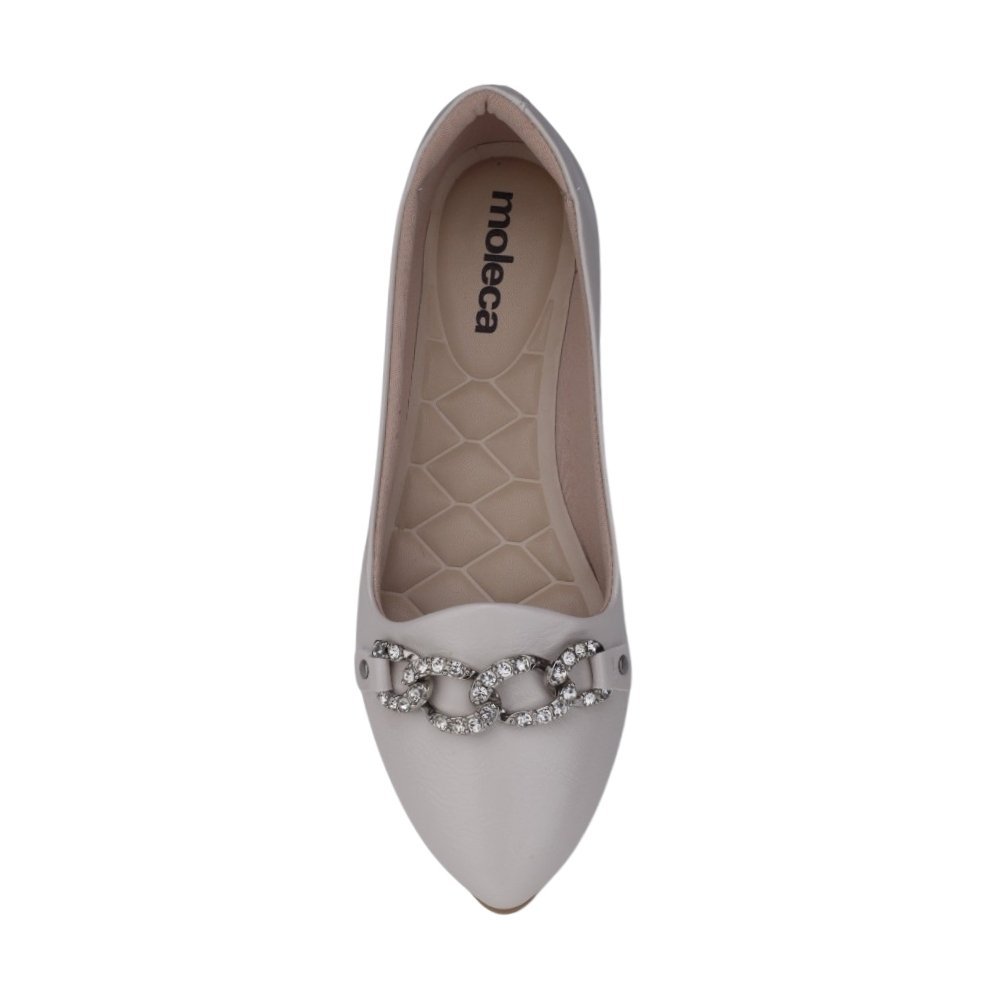 Sapatilha Feminina Moleca Casual Off White 3