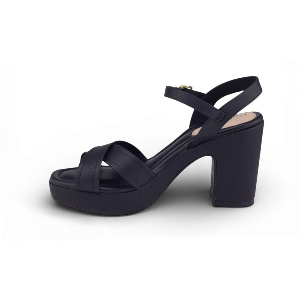 Sandália Feminina Modare Salto Bloco Casual Preto 2
