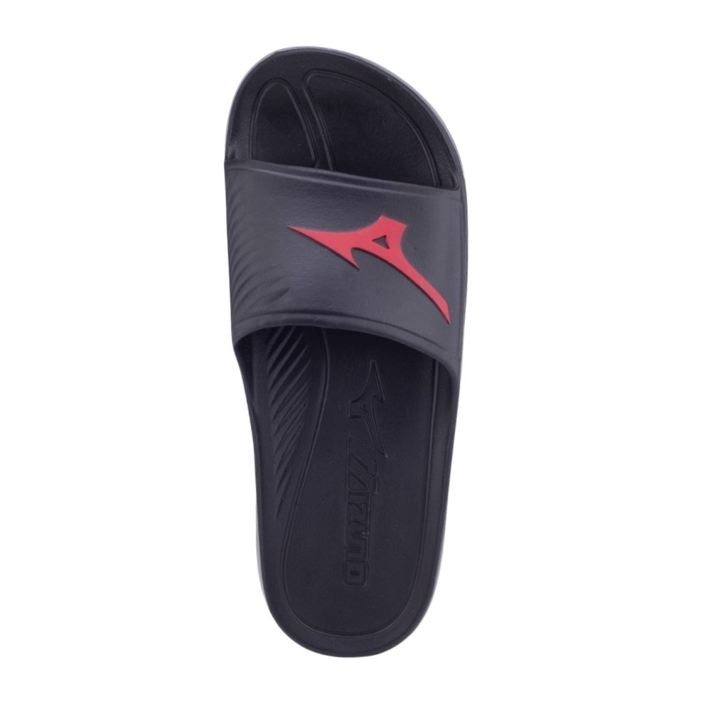 Chinelo Slide Masculino Mizuno dia a dia Preto/Vermelho 3