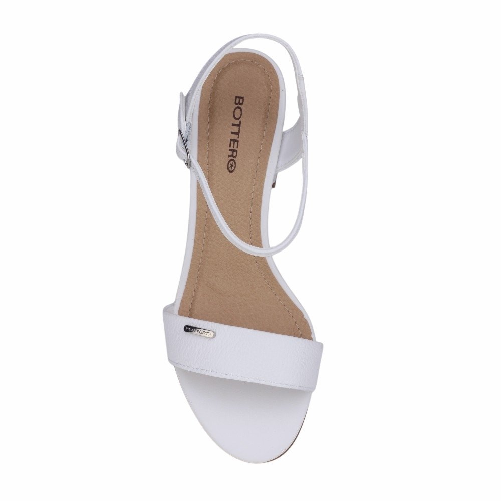 Sandália Feminino Bottero Salto Bloco Casual Branco 3