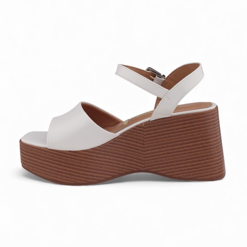 Sandália Feminina Vizzano Salto Plataforma Off White 2
