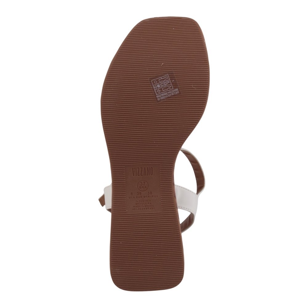Sandália Feminina Vizzano Salto Plataforma Off White 4