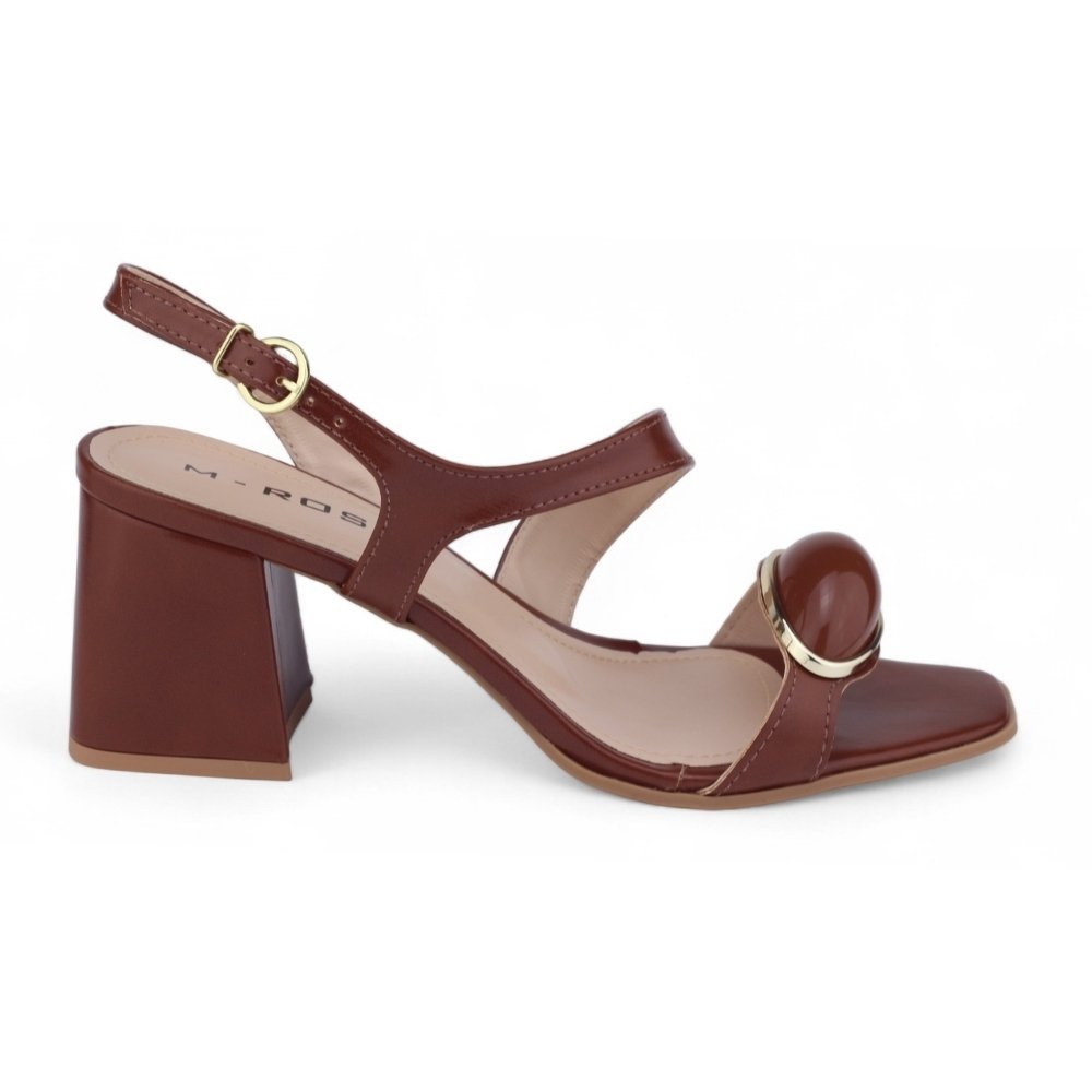 Sandália Feminina M. Rosê Salto Bloco 7344-803 Casual
