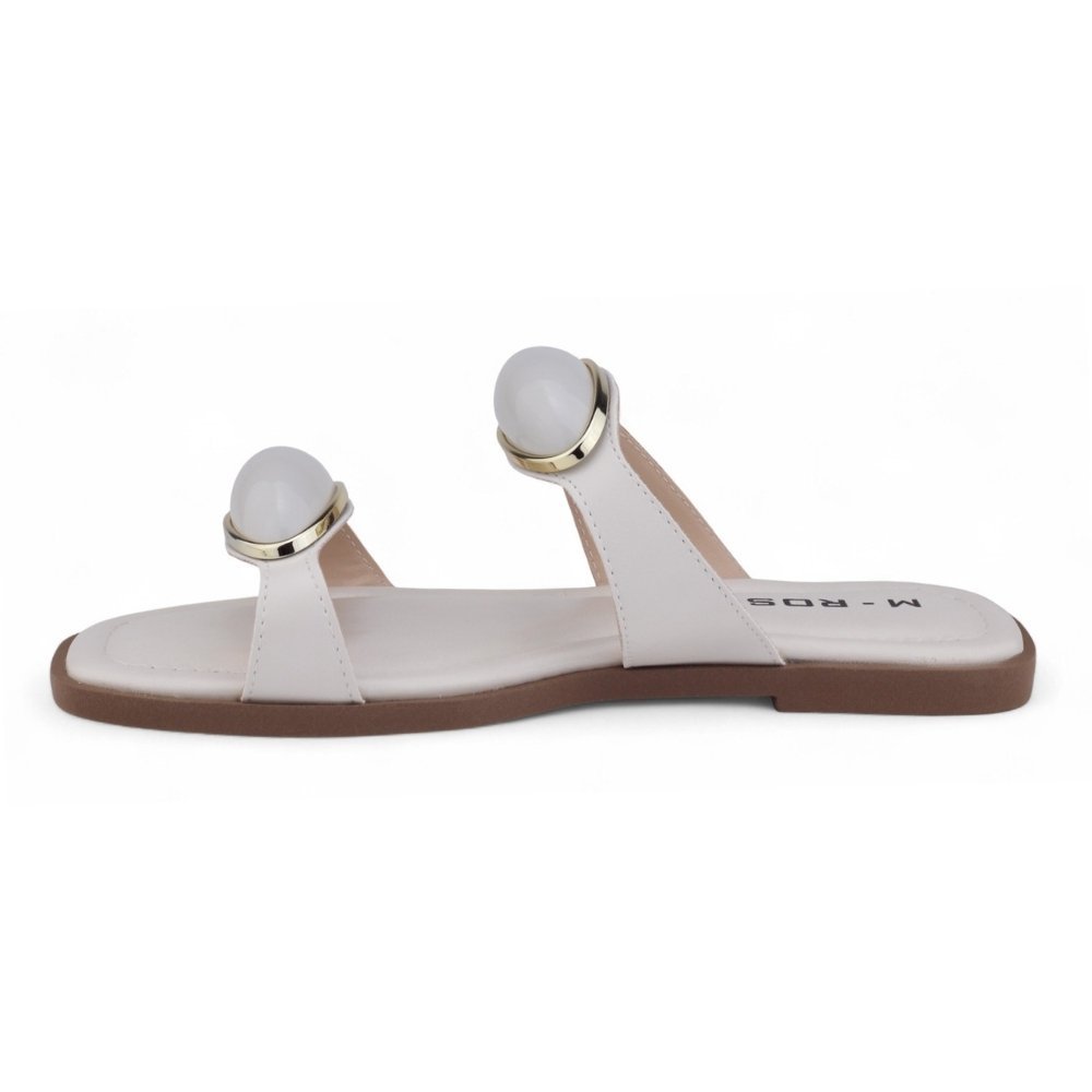 Chinelo Rasteira Feminino M. Rosê 935-021 Casual Off White 2
