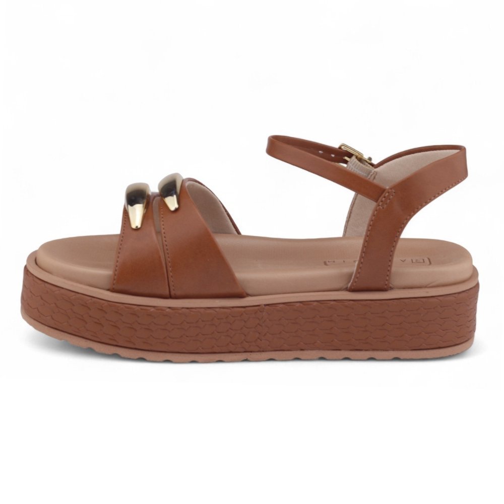 Sandália Feminina Ramarim Papete 25-43204 Casual Marrom 2
