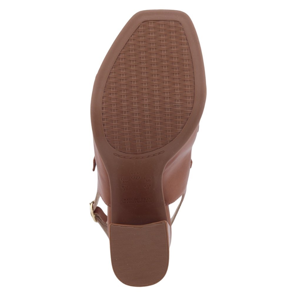 Sandália Feminina Ramarim Salto Bloco 25-41205 Casual Marrom 4