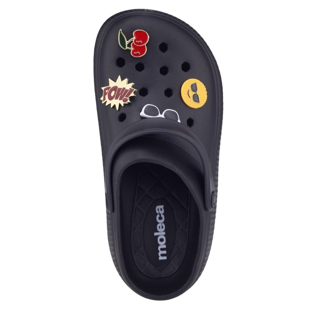 Chinelo Babuche Feminino Moleca 5832.201 Casual Preto 3