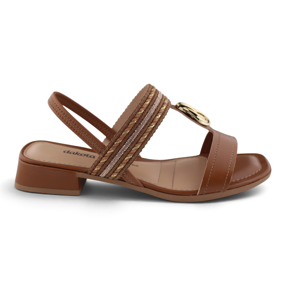 Sandália Feminina Dakota Casual Caramelo 1