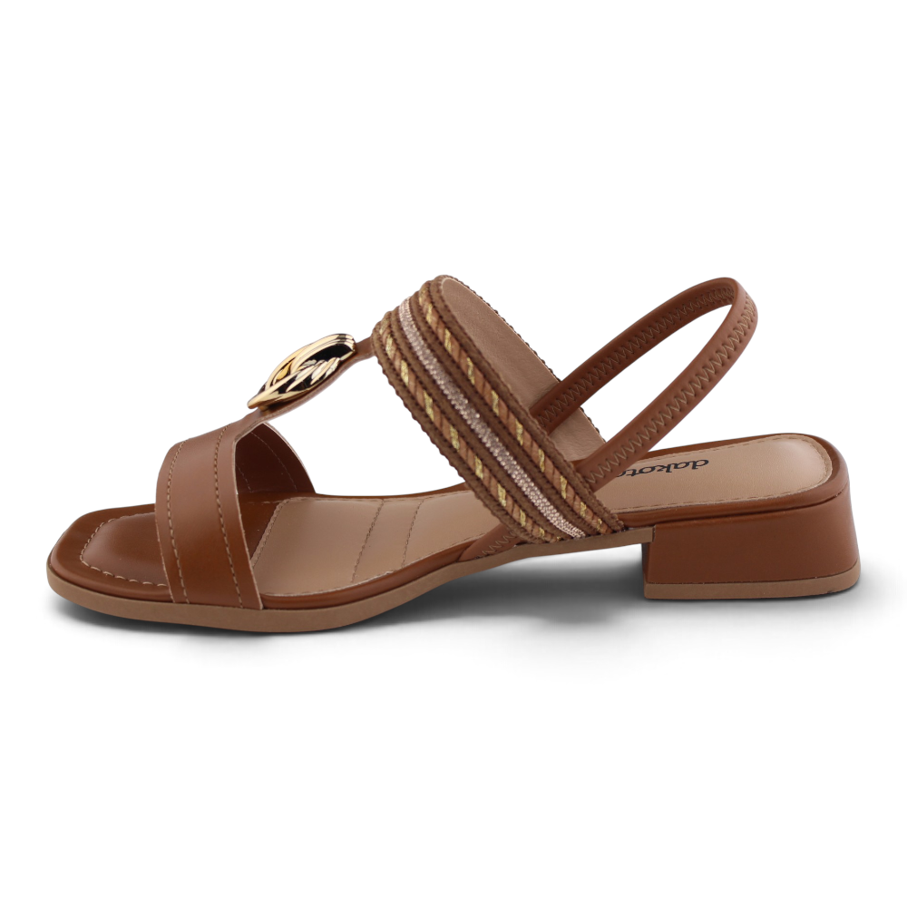 Sandália Feminina Dakota Casual Caramelo 2