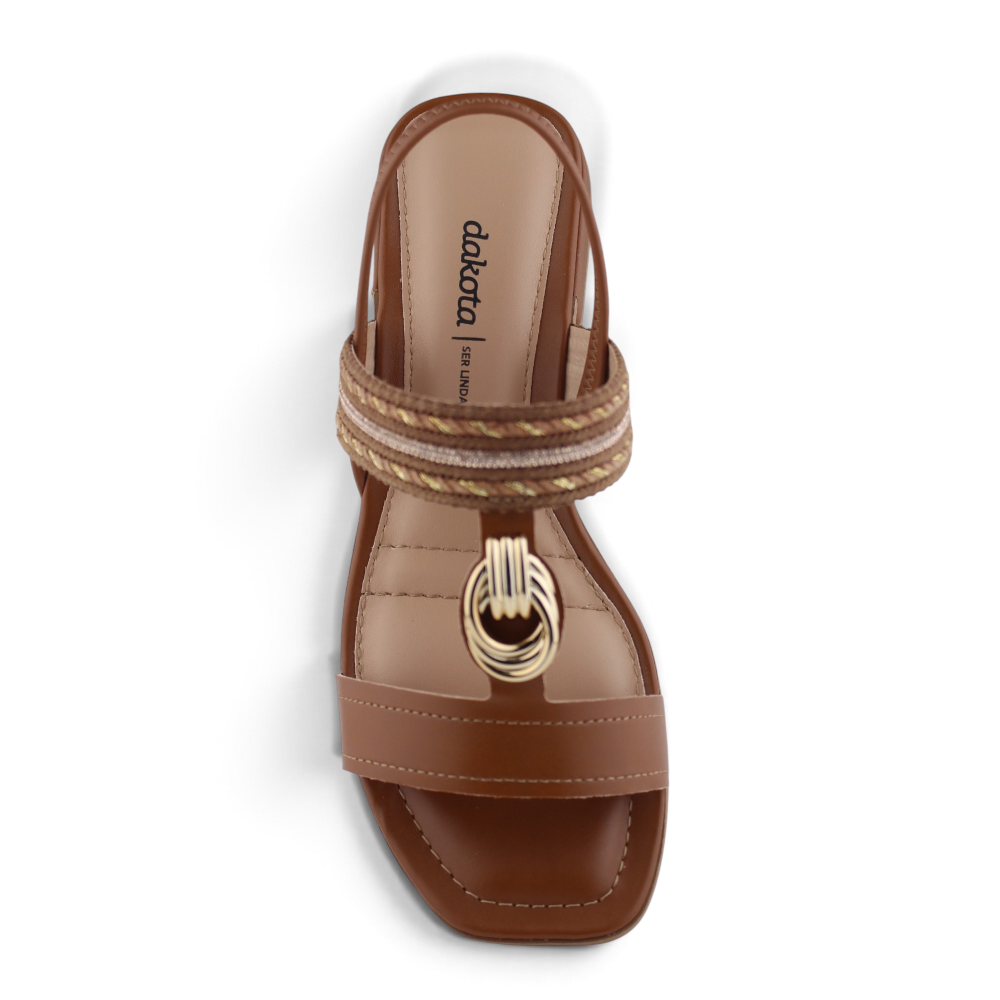 Sandália Feminina Dakota Casual Caramelo 3
