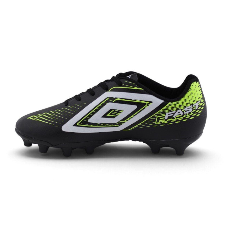 Chuteira Masculina Umbro Fast II JR Esportivo Preto/Limão 2
