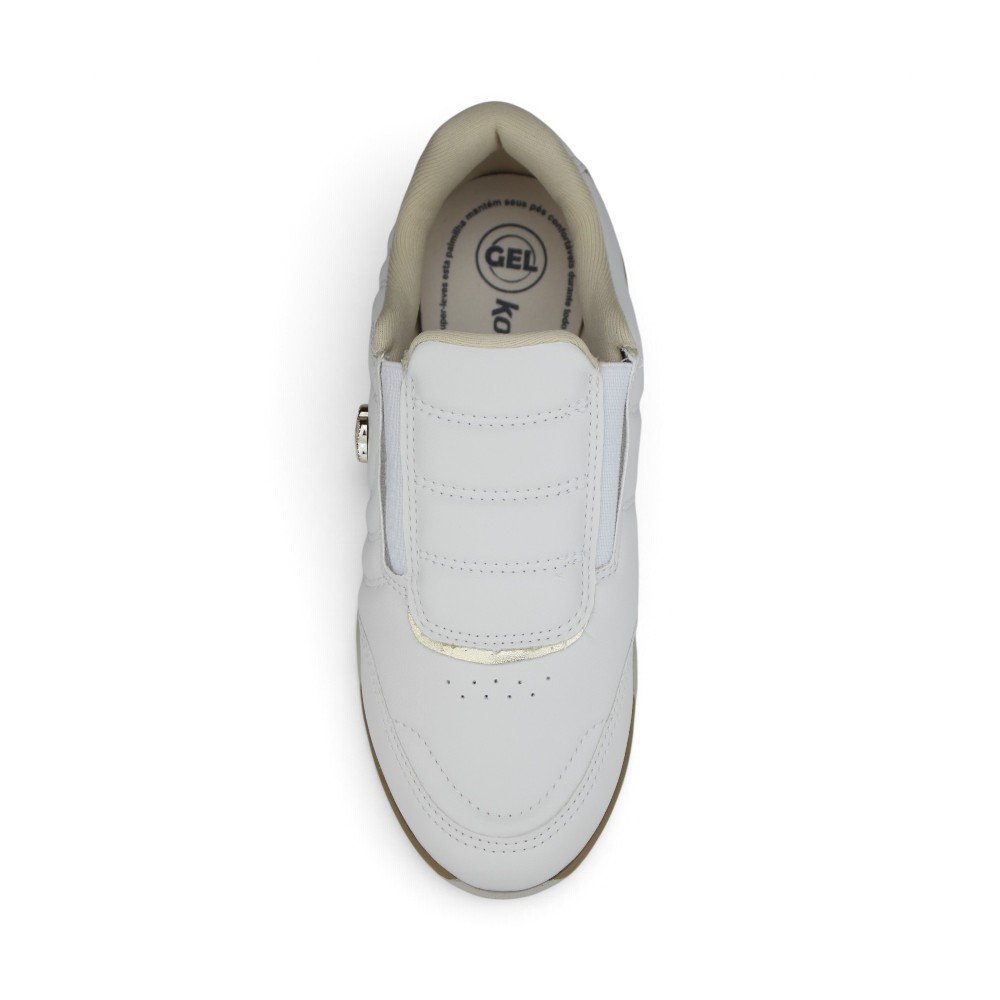 Tênis Feminino Kolosh Casual Branco/Dourado 3