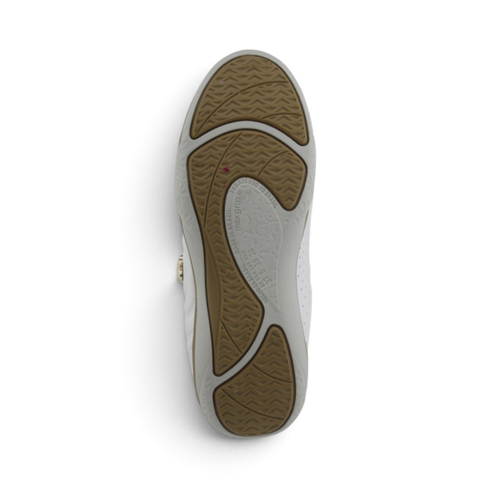 Tênis Feminino Kolosh Casual Branco/Dourado 4