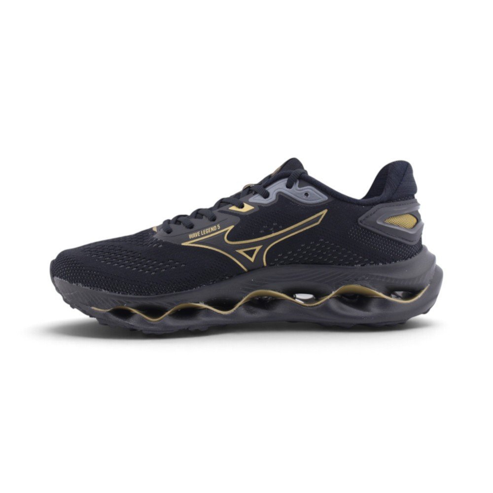 Tênis Masculino Mizuno Esportivo Preto/Dourado 2