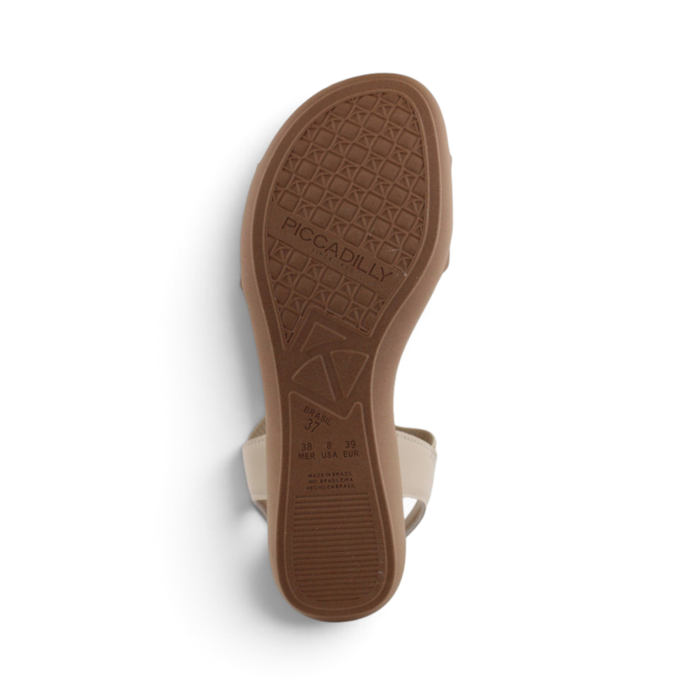 Sandália Feminina Piccadilly Casual Marrom/Bege 4