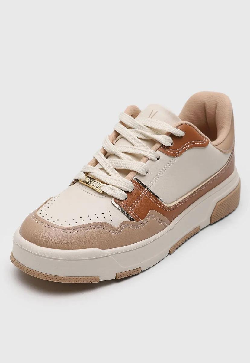 TENIS VIZZANO REF:1455.102 Branco/Marrom 2