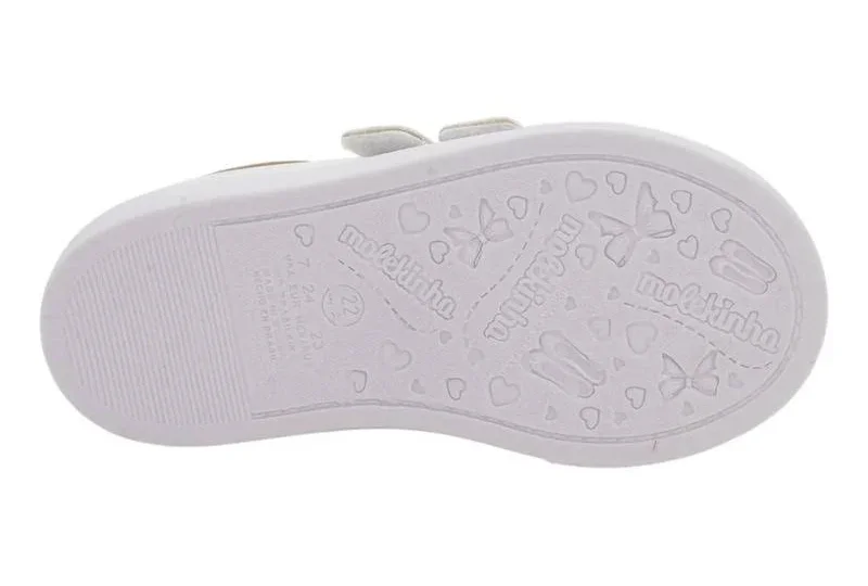 Tênis Bebê Feminino Molekinha com Laço ? Ref: 2118.1001 Branco/Rosa 3