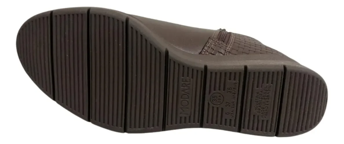 Bota Feminina Modare Ultraconforto Anabela ? Ref: 7085.104 Marrom 3