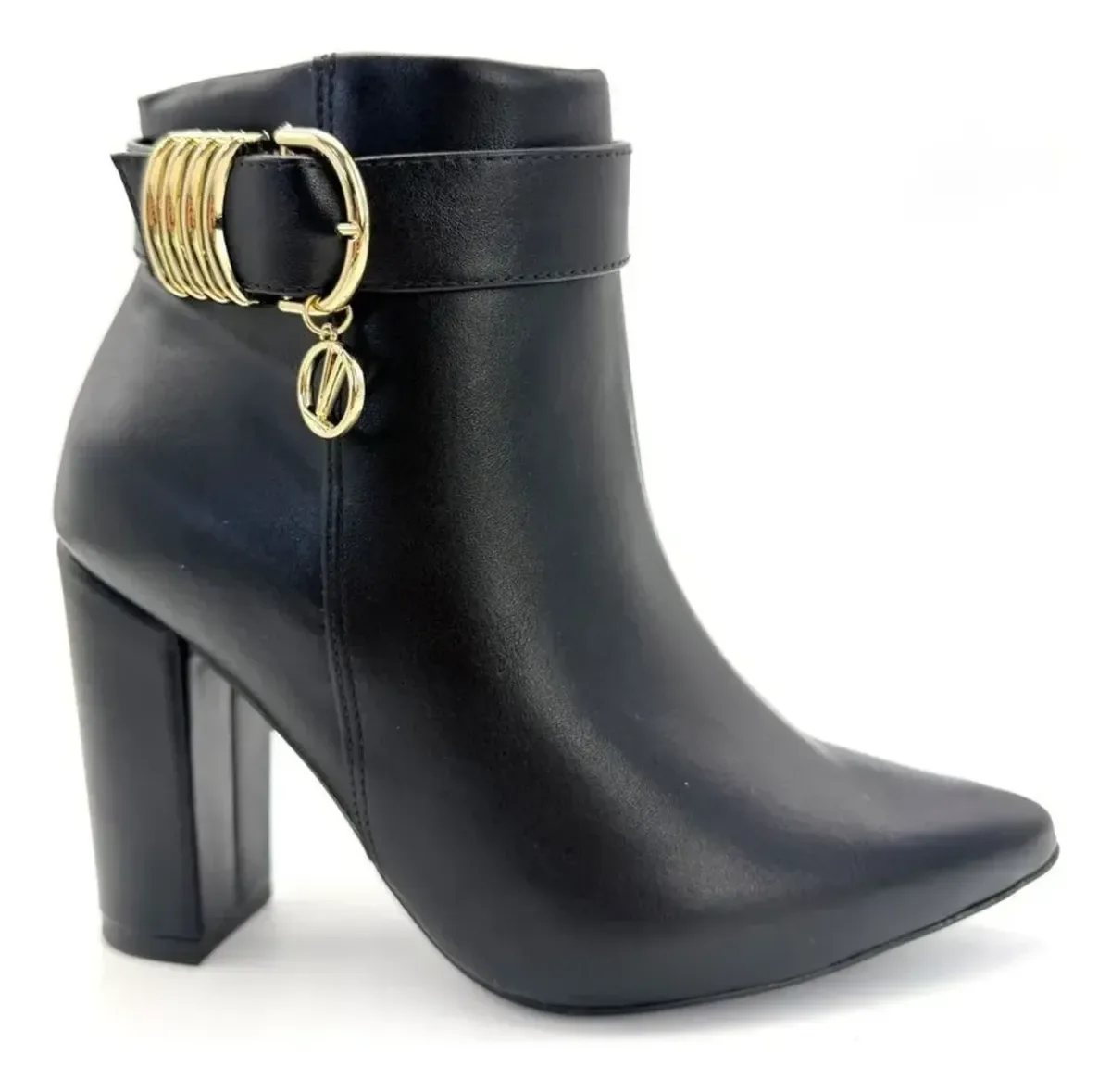 Bota Feminina Vizzano Cano Curto Bico Fino Salto Bloco Original - REF: 3105.105
