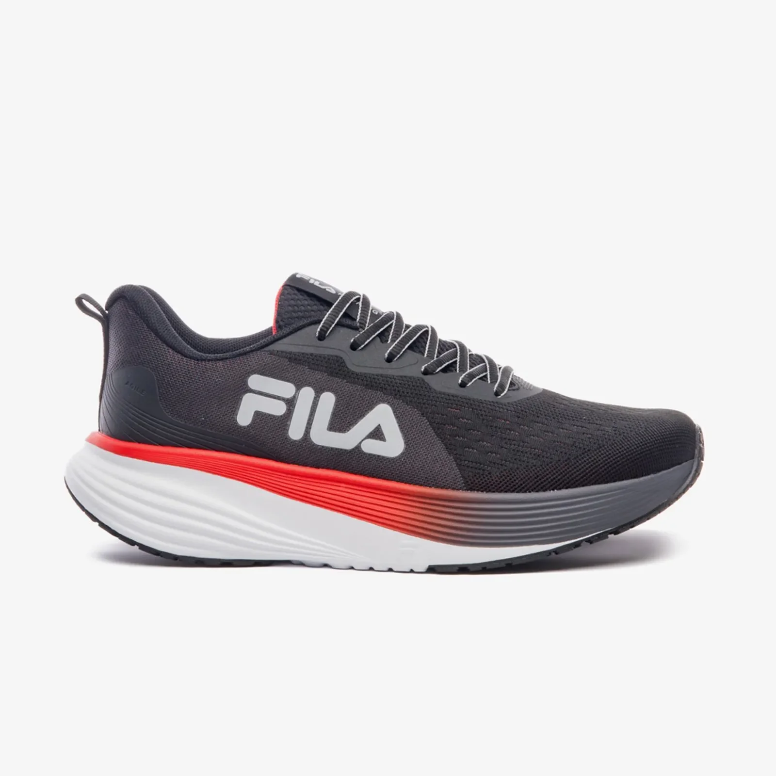 Tênis Masculino Fila Agile Esportivo Corrida Original - REF: F01R00208 Preto/Vermelho 2