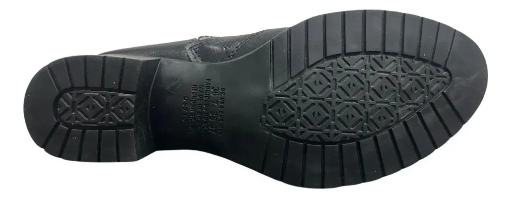 Bota Feminina Mississipi Cano Curto Brilhos Salto Baixo Original - REF: J0782 Preto 4