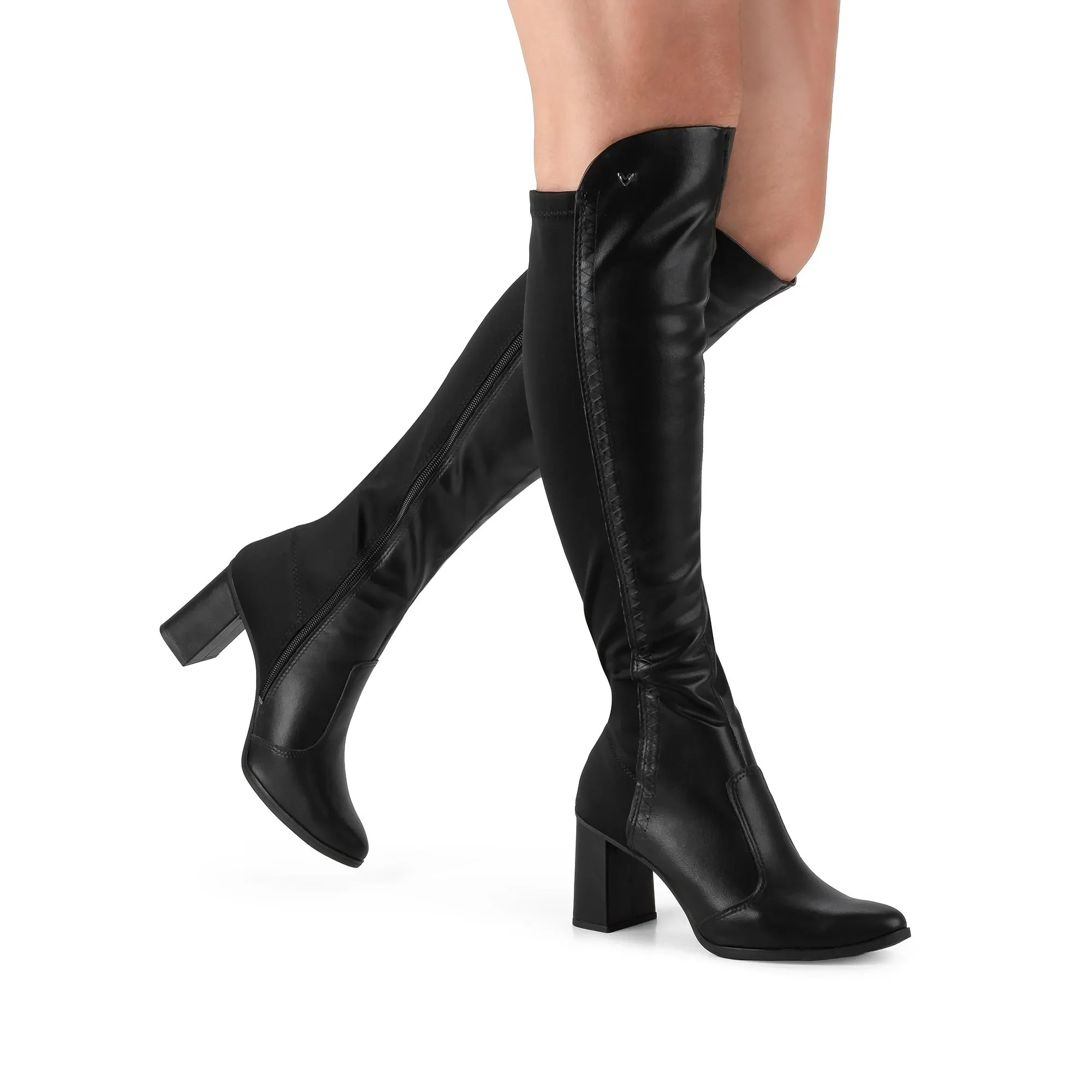 Bota Feminina Mississipi Over The Knee Cano Longo Salto Bloco Original - REF: J0842 Preto 2
