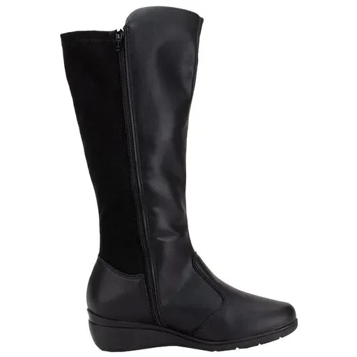 Bota Feminina Piccadilly Soft Salto Baixo - REF: 117134 Preto 4
