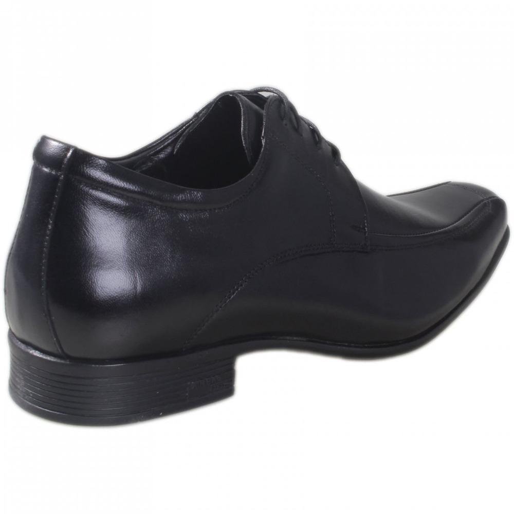 Sapato Masculino Jota Pe Couro Grow Air (+6,5 cm de Altura) - REF: 71353 Preto 3
