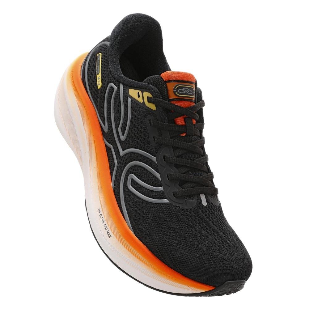 TENIS OLYMPIKUS CORRE MAX 43758365  PRETO LARANJA Preto/Laranja 4
