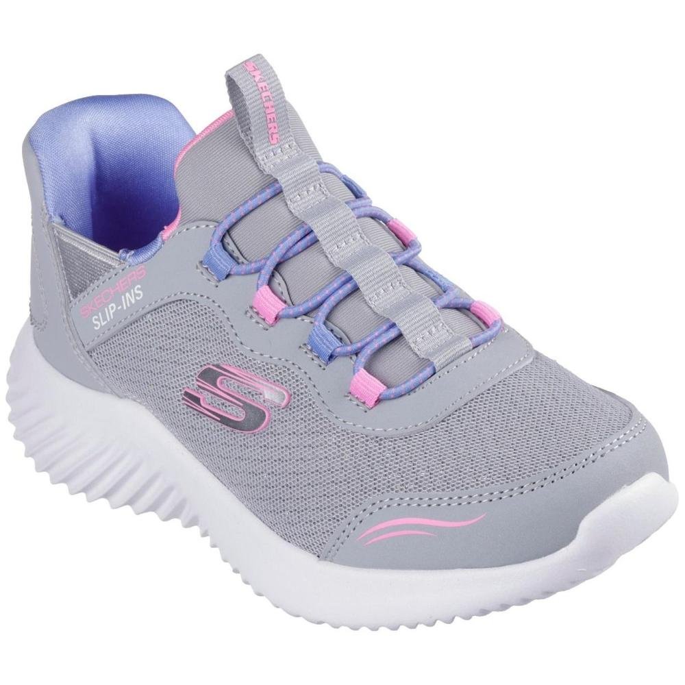 TENIS SKECHERS BOUNDER 303585L/GRY CINZA ROSA Cinza/Rosa 3