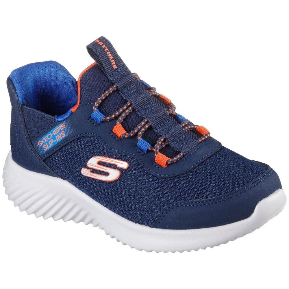 TENIS SKECHERS BOUNDER 403822L/NVBL MARINHO LARANJA Marinho/Laranja 3