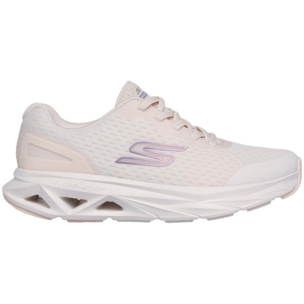TENIS SKECHERS GLIDE STEP VORTEX 129826/NAT BRANCO BEGE