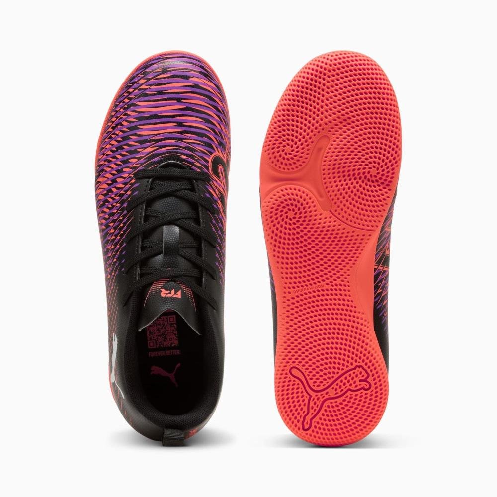 CHUTEIRA PUMA FUTURE PLAY IT JR 108397-01 PRETO LARANJA Preto/Laranja 2