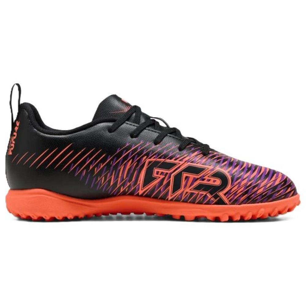 CHUTEIRA PUMA SOCIETY FUTURE 8 PLAY TT JR 108396-01 PRETO LA Preto/Laranja 4