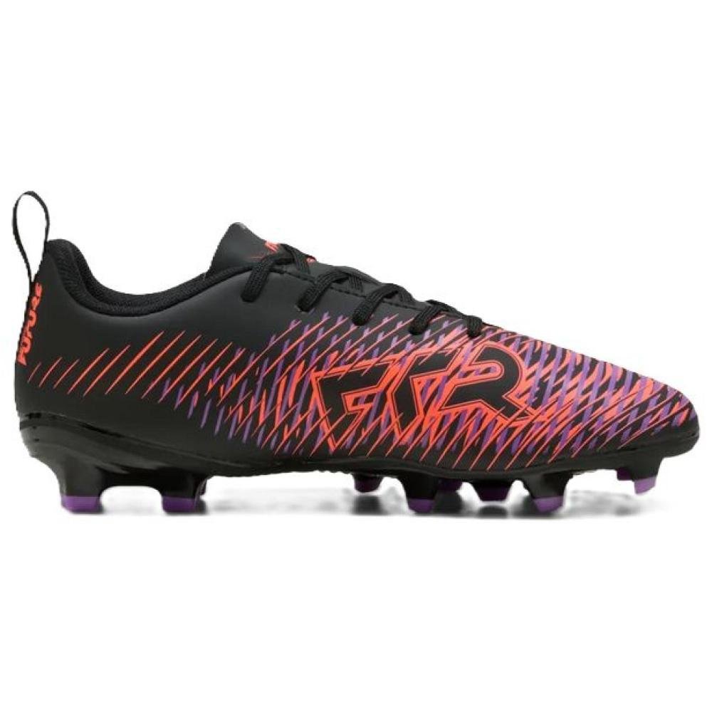CHUTEIRA PUMA FUTURE 8 PLAY FG/AG JR 108144-01 PRETO LARANJA Preto/Laranja 4