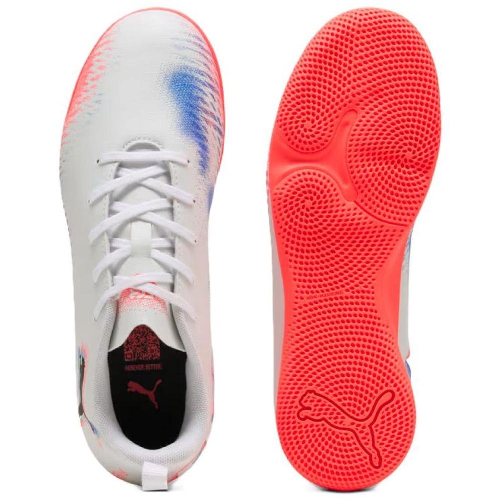 TENIS PUMA FUTSAL FUTURE 8 PLAY IT JR 108627-01 BRANCO LARAN Branco/Laranja 5