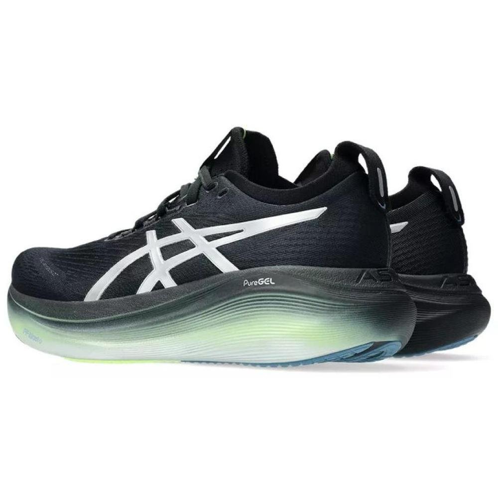 TENIS ASICS GEL NIMBUS 27 LUXE 1012B816.001 PRETO VERDE Preto/Verde 5