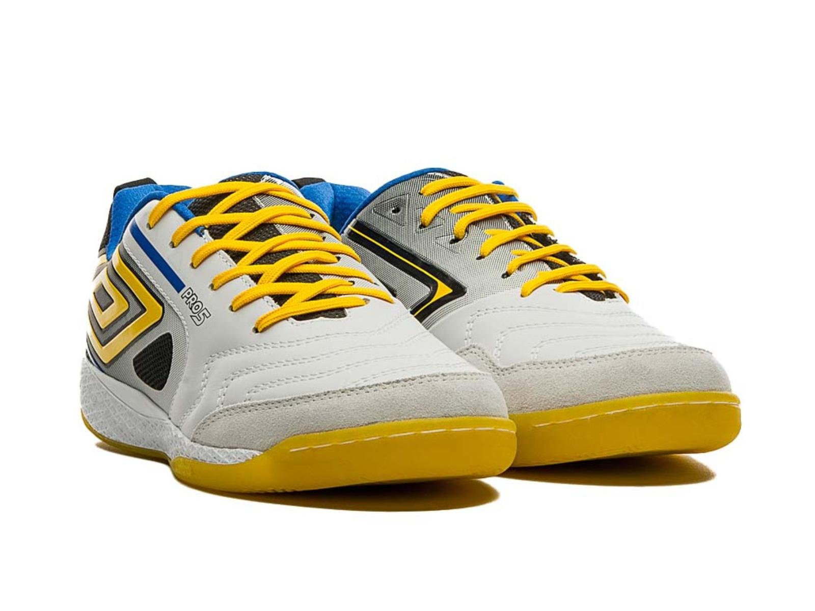 TENIS UMBRO FUTSAL PRO 5 BUMP U01FB041.261 BRANCO AMARELO Branco 4