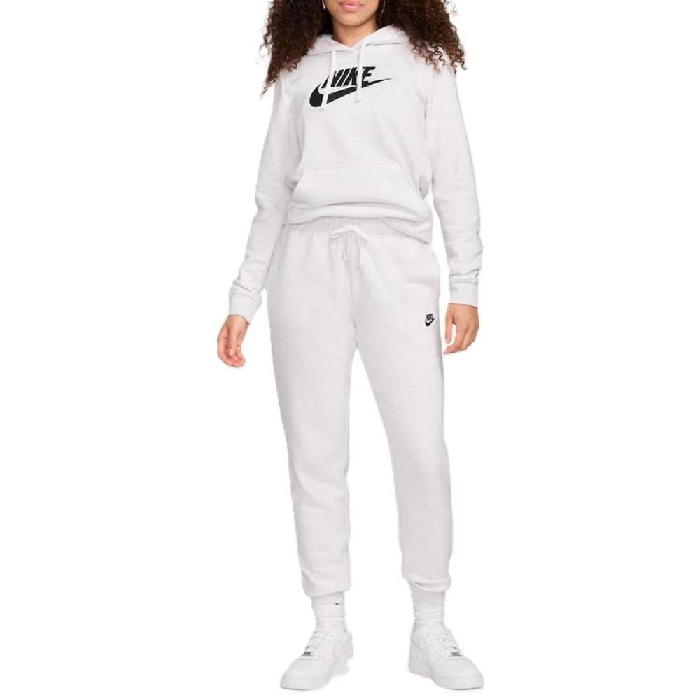 CALCA NIKE CLUB FLC MR STD DQ5191-051 CINZA CLARO Preto 5