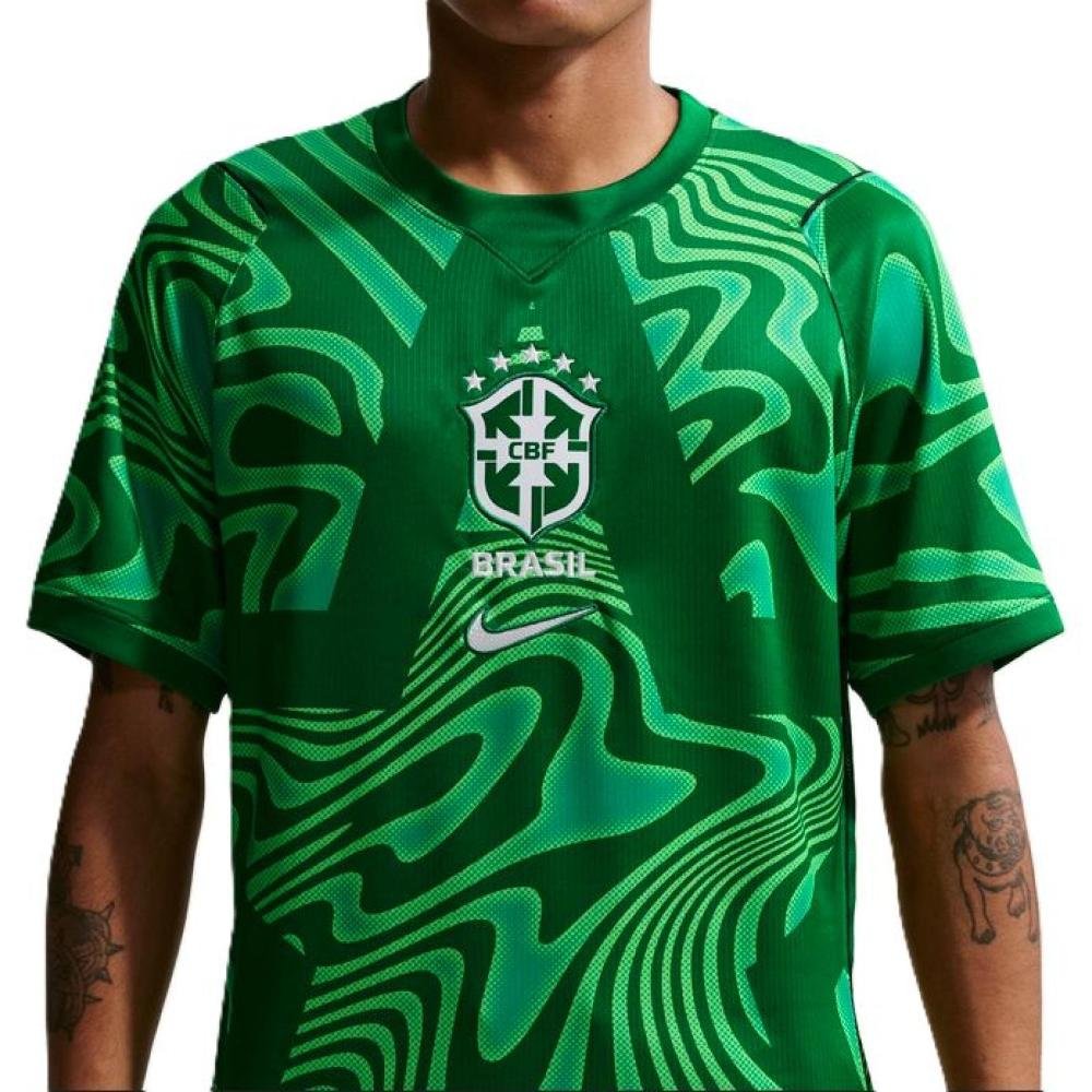 CAMISETA NIKE GOLEIRO BRASIL 2026 TORCEDOR IB5267-302 VERDE