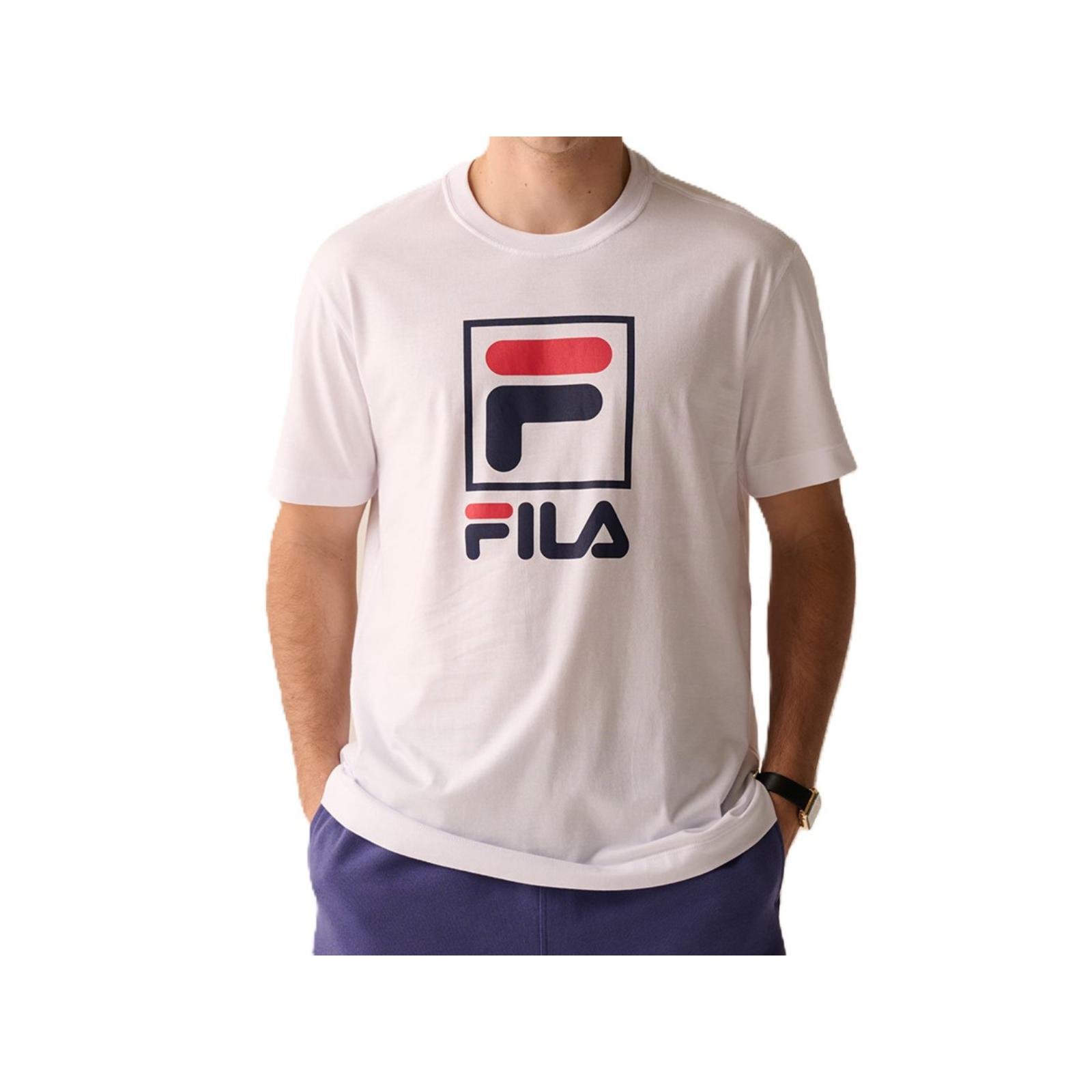 CAMISETA FILA COMFORTLETTER PREMIUM II F11L01561.100 BRANCO Preto 3