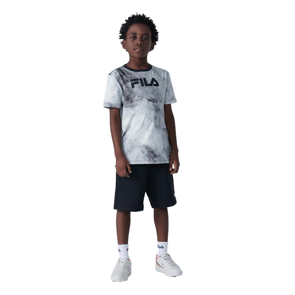 CAMISETA FILA INF LETTER SKY F16L00442.3090 PRETO BRANCO Preto 3