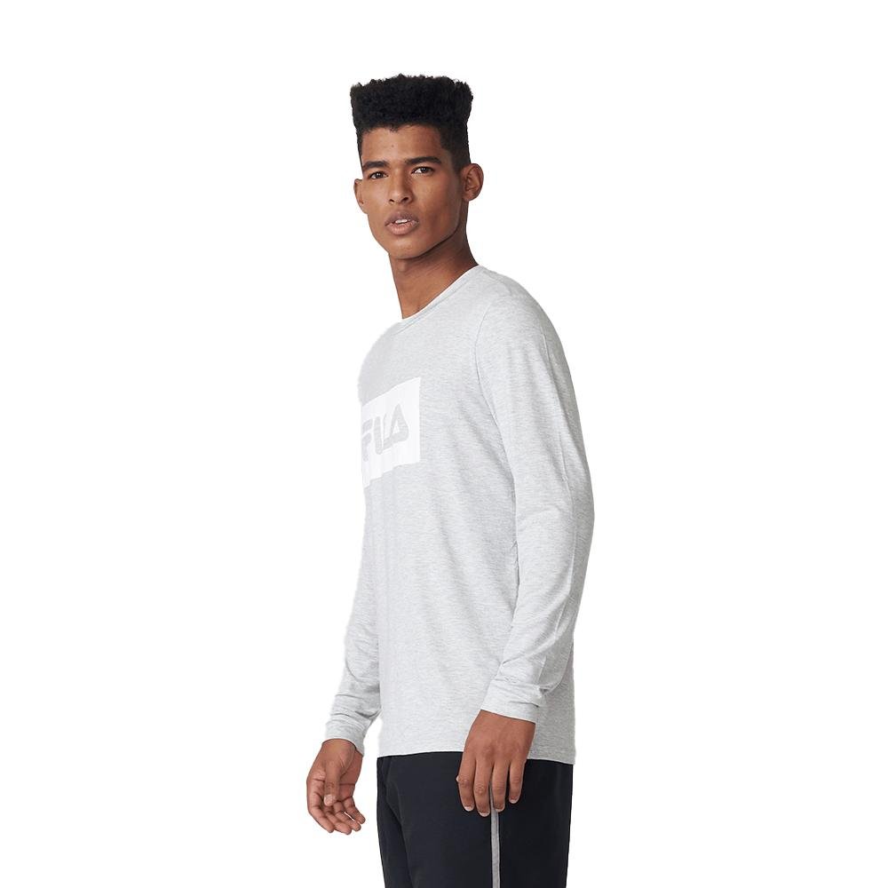 CAMISETA FILA ML COMFORT F11AT100.1333 CINZA Preto 2