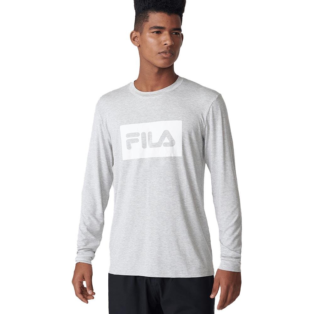 CAMISETA FILA ML COMFORT F11AT100.1333 CINZA Preto 3