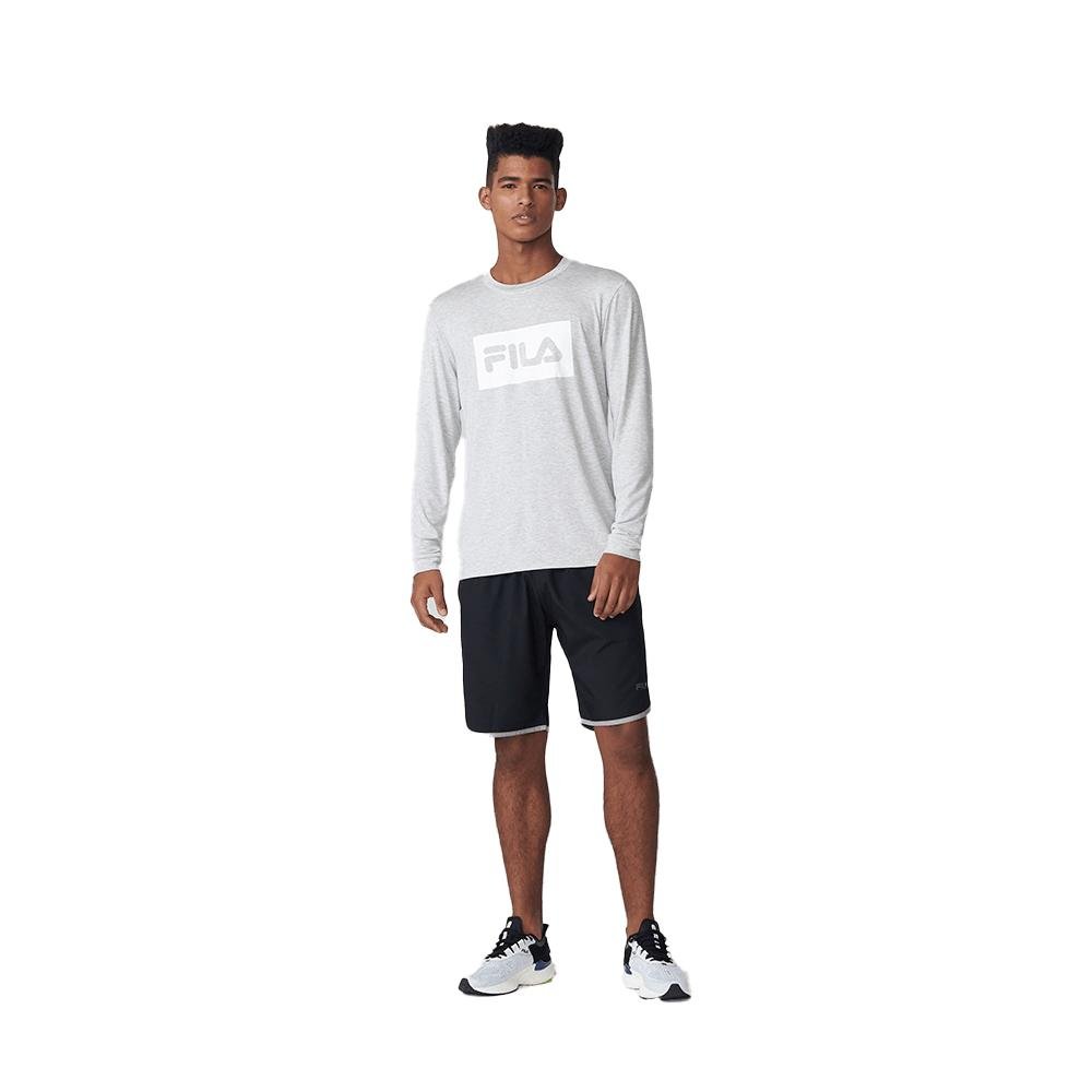 CAMISETA FILA ML COMFORT F11AT100.1333 CINZA Preto 5