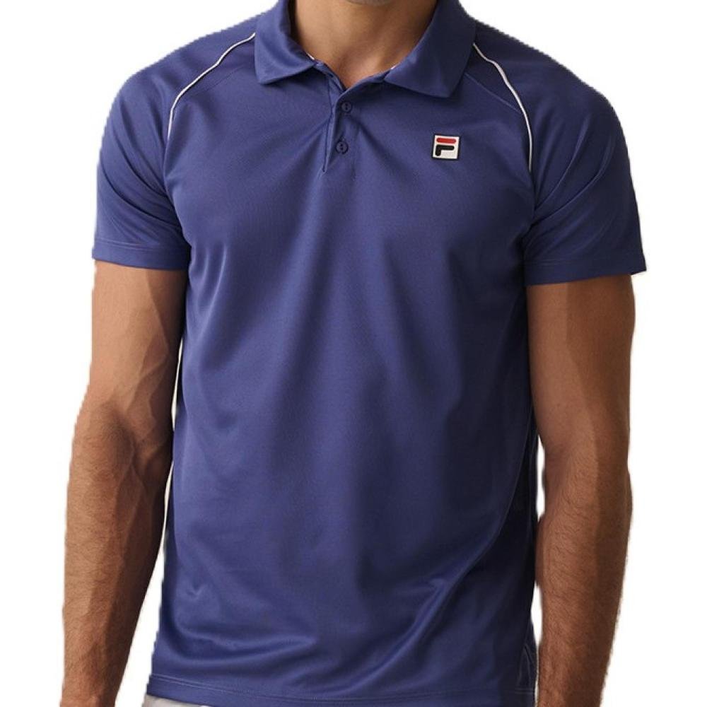 CAMISETA FILA TENNIS LINE II F11TN00842.1263 AZUL CARBONO Preto 2