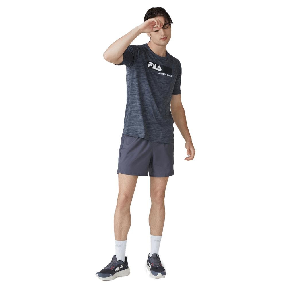 CAMISETA FILA SPORT MELANGE F11AT259.1531 PRETO MESCLADO Preto 3